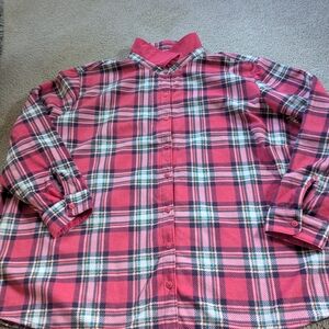 💕Lee Hot Pink Fleece Casual Button Down Shirt